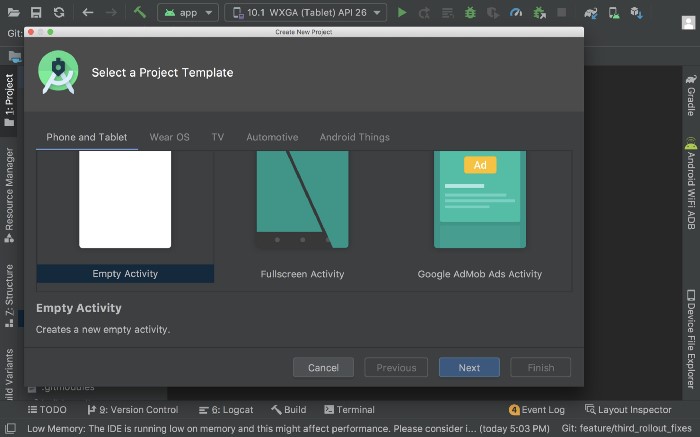 project template image
