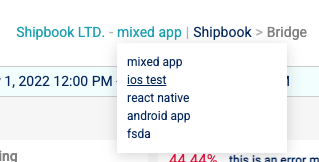 drop down app log library
